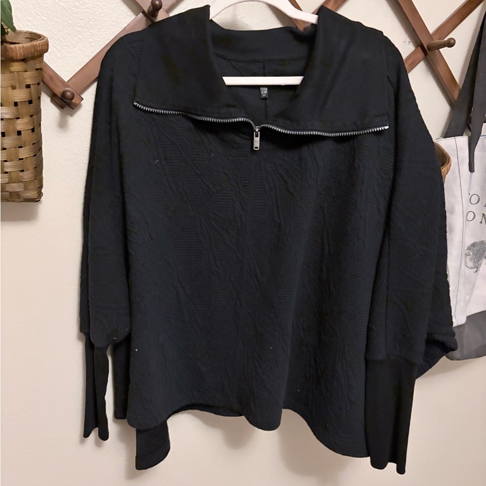 Buckle Black Cowl Neck Sweater